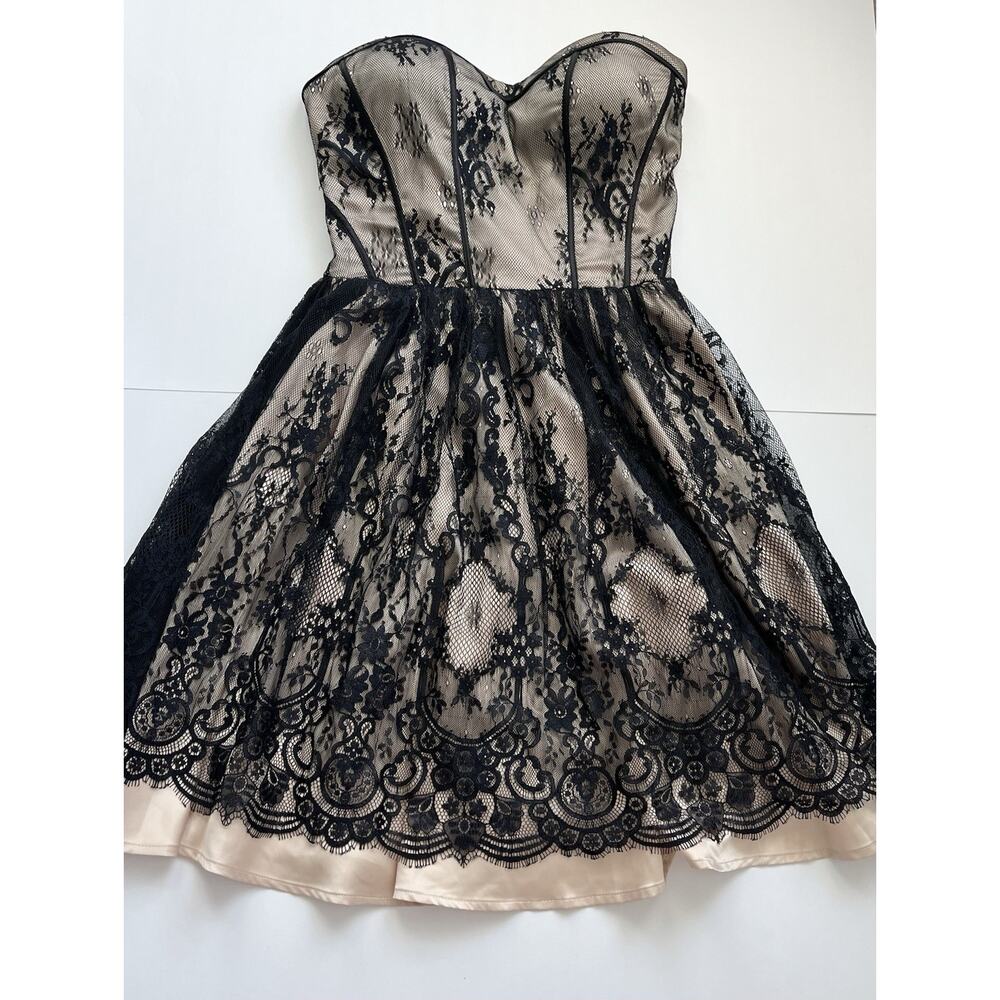 Guess Babydoll black lace corset dress 🖤